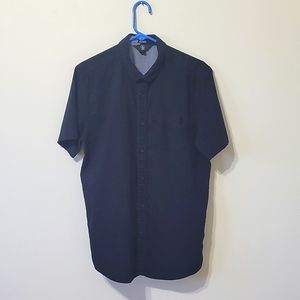 Men's Volcom black button down casual shirt size Large